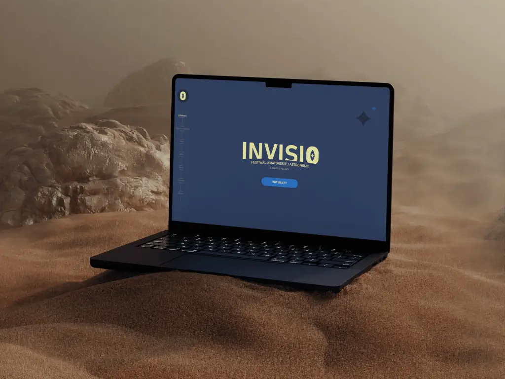 laptop ze stroną invisio